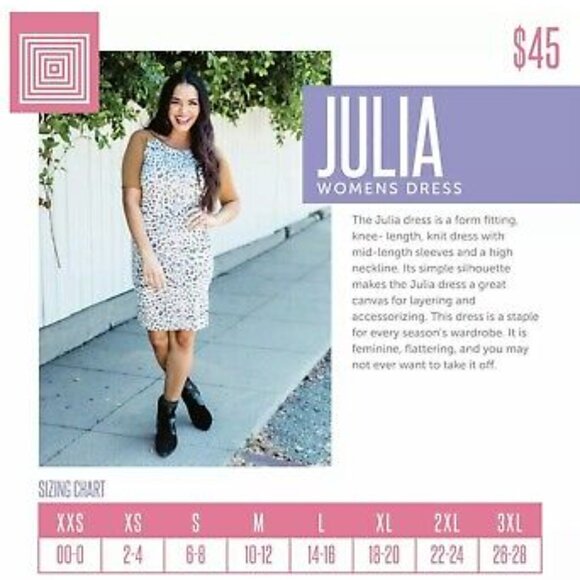 LuLaRoe Julia Dress Mustard Red Stripe NWT size M - Picture 10 of 10